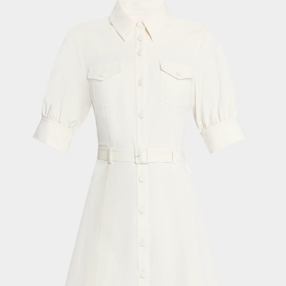 Cinq a Sept Zillah Puff-Sleeve Belted Mini Shirtdress - Picture 4 of 5